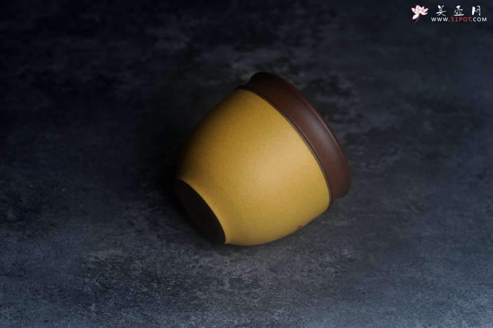 紫砂壶图片：美美杯特惠 精致花鸟紫砂杯 紫泥粉黄金段泥主人杯 茶杯 特文气 - 美壶网