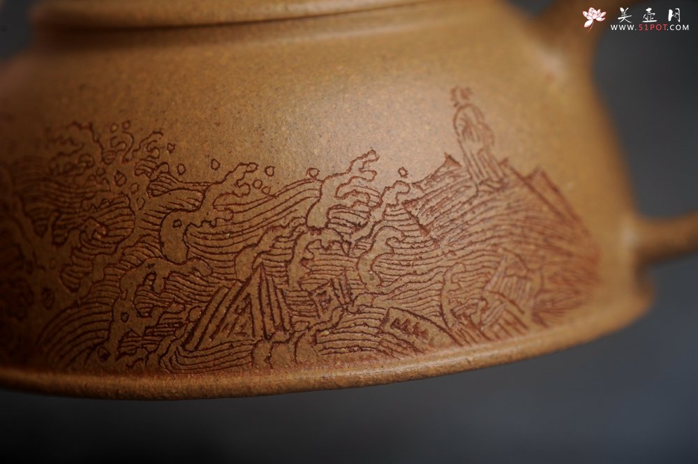 紫砂壶图片：美壶特惠 特好五彩段泥小美壶 装饰文雅 海纳百川 - 美壶网