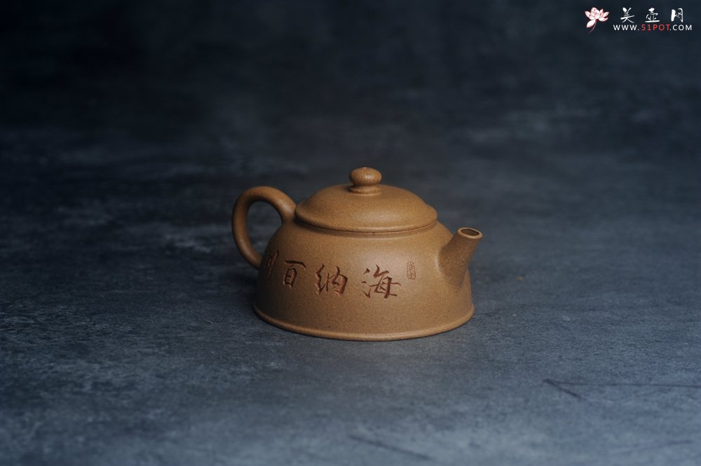 紫砂壶图片：美壶特惠 特好五彩段泥小美壶 装饰文雅 海纳百川 - 美壶网