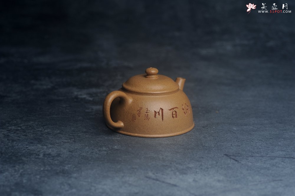 紫砂壶图片：美壶特惠 特好五彩段泥小美壶 装饰文雅 海纳百川 - 美壶网