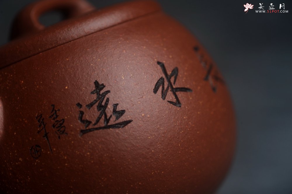 紫砂壶图片：美壶特惠 精致特好降坡泥桥钮巨轮壶 茶人醉爱 - 美壶网