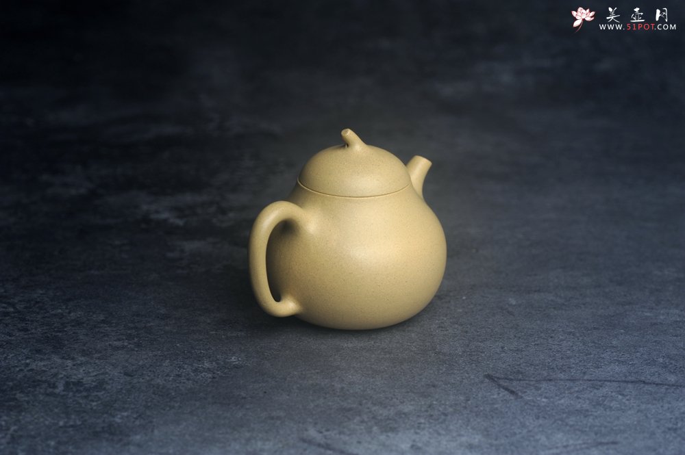 紫砂壶图片：美壶特惠 精致本山绿泥茄瓜壶 茶人醉爱 - 美壶网