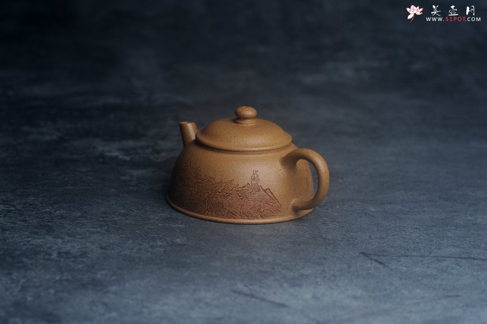 紫砂壶图片：美壶特惠 特好五彩段泥小美壶 装饰文雅 海纳百川 - 美壶网