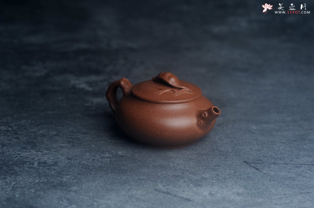 紫砂壶图片：美壶特惠 特好降坡泥扁豆壶 肌理丰富生动 - 美壶网