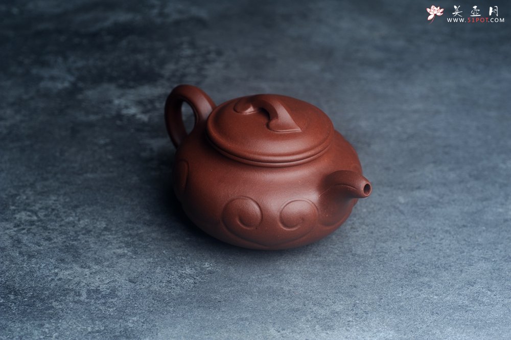 紫砂壶图片：美壶特惠 精致底槽青仿古如意壶 茶人醉爱 - 美壶网