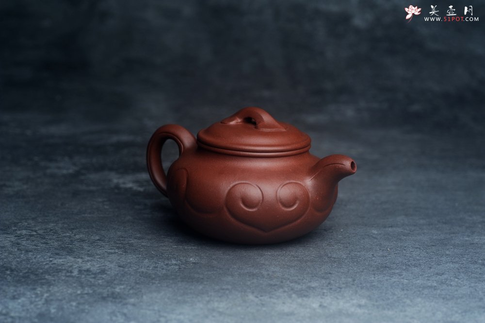 紫砂壶图片：美壶特惠 精致底槽青仿古如意壶 茶人醉爱 - 美壶网