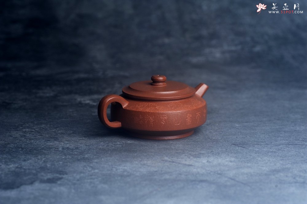 紫砂壶图片：美壶特惠 精致特好降坡泥周盘壶 装饰文雅 特文气 - 美壶网