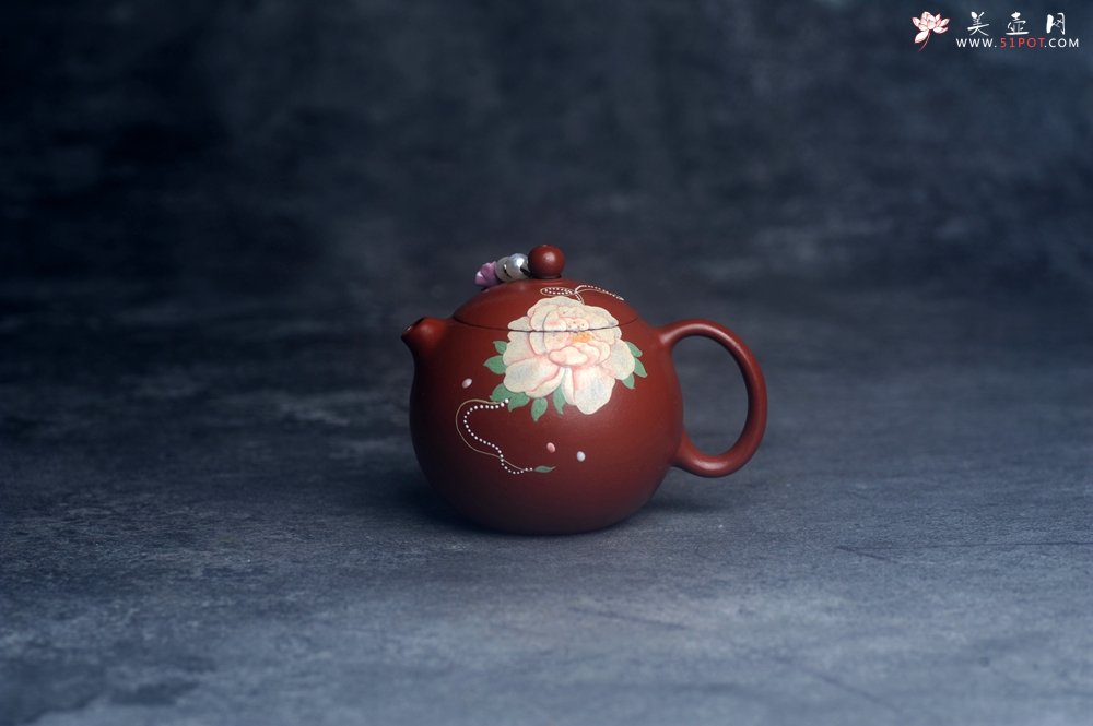 紫砂壶图片：美壶特惠 优质朱泥牡丹西施 茶人醉爱 - 美壶网