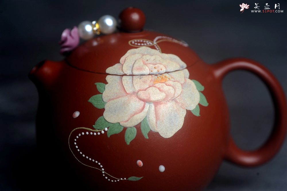 紫砂壶图片：美壶特惠 优质朱泥牡丹西施 茶人醉爱 - 美壶网