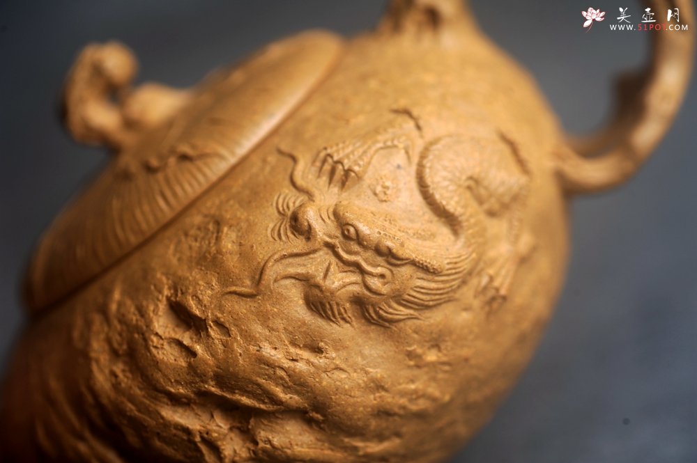 紫砂壶图片：美壶特惠精品特好全手工老段泥游龙供春紫砂壶 - 美壶网