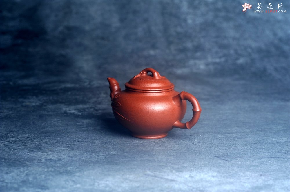 紫砂壶图片：美壶特惠 特好老朱泥竹报春壶 茶人醉爱 - 美壶网