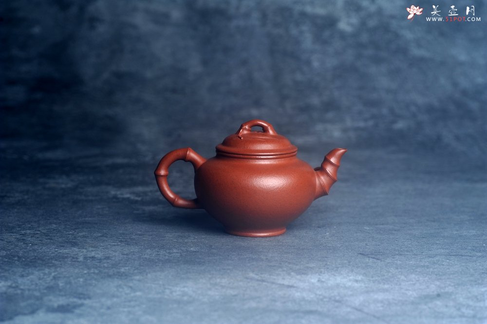 紫砂壶图片：美壶特惠 特好老朱泥竹报春壶 茶人醉爱 - 美壶网