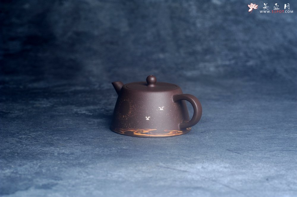 紫砂壶图片：美壶特惠 特好紫泥绞泥柱础壶 茶人醉爱 - 美壶网