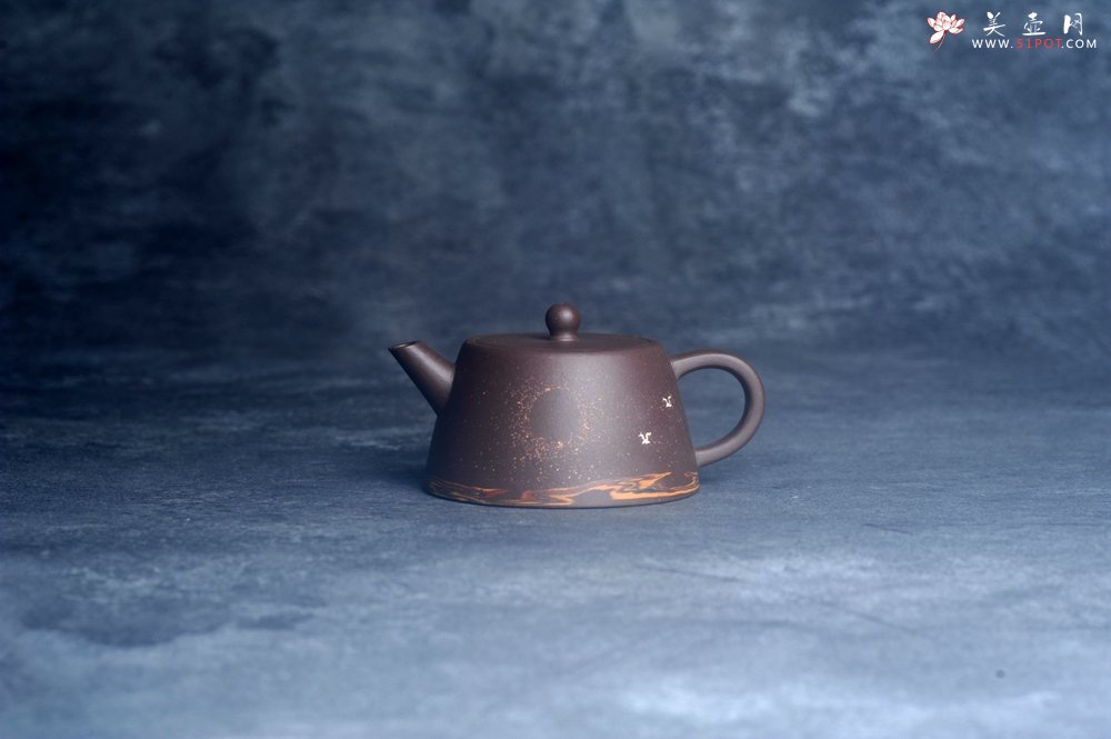 紫砂壶图片：美壶特惠 特好紫泥绞泥柱础壶 茶人醉爱 - 美壶网