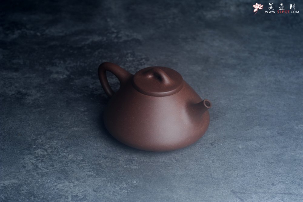 紫砂壶图片：美壶特惠 特好老紫泥紫玉金砂子冶石瓢 - 美壶网