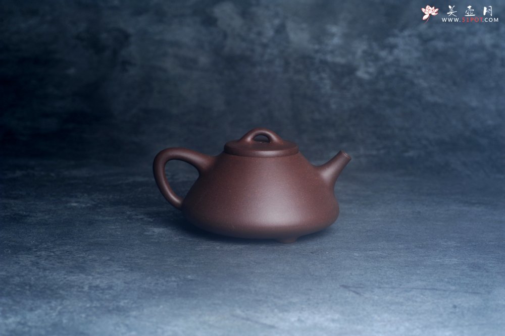 紫砂壶图片：美壶特惠 特好老紫泥紫玉金砂子冶石瓢 - 美壶网