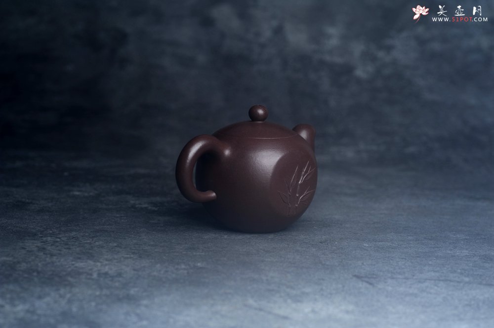 紫砂壶图片：美壶特惠 特好老紫泥道洪圆珠壶 茶人醉爱 - 美壶网