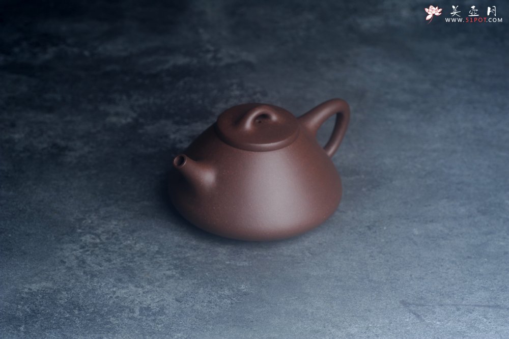 紫砂壶图片：美壶特惠 特好老紫泥紫玉金砂子冶石瓢 - 美壶网