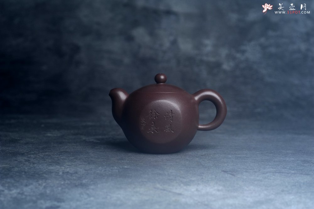 紫砂壶图片：美壶特惠 特好老紫泥道洪圆珠壶 茶人醉爱 - 美壶网