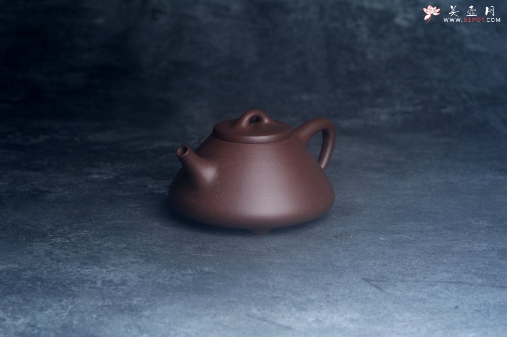 紫砂壶图片：美壶特惠 特好老紫泥紫玉金砂子冶石瓢 - 美壶网