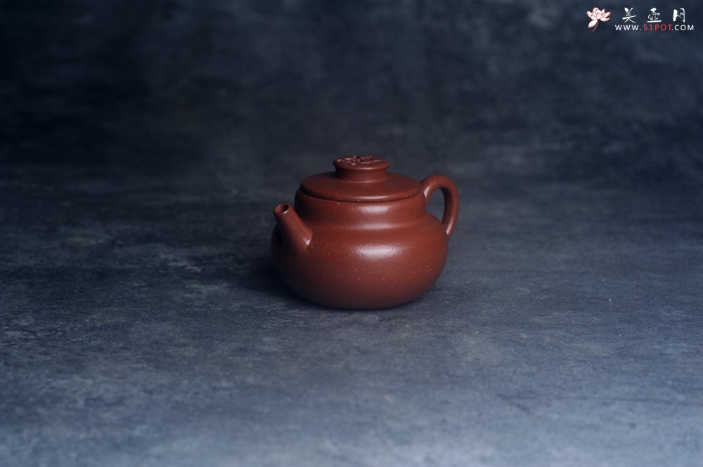 紫砂壶图片：美壶特惠 优质红降坡泥禅意巨轮壶 - 美壶网