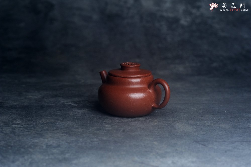 紫砂壶图片：美壶特惠 优质红降坡泥禅意巨轮壶 - 美壶网