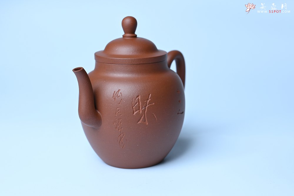 紫砂壶图片：毛国强入室弟子黄云初 特好清水泥高宫灯壶 名家何水法书法“三昧”，刘世涛伯陶刻 - 美壶网