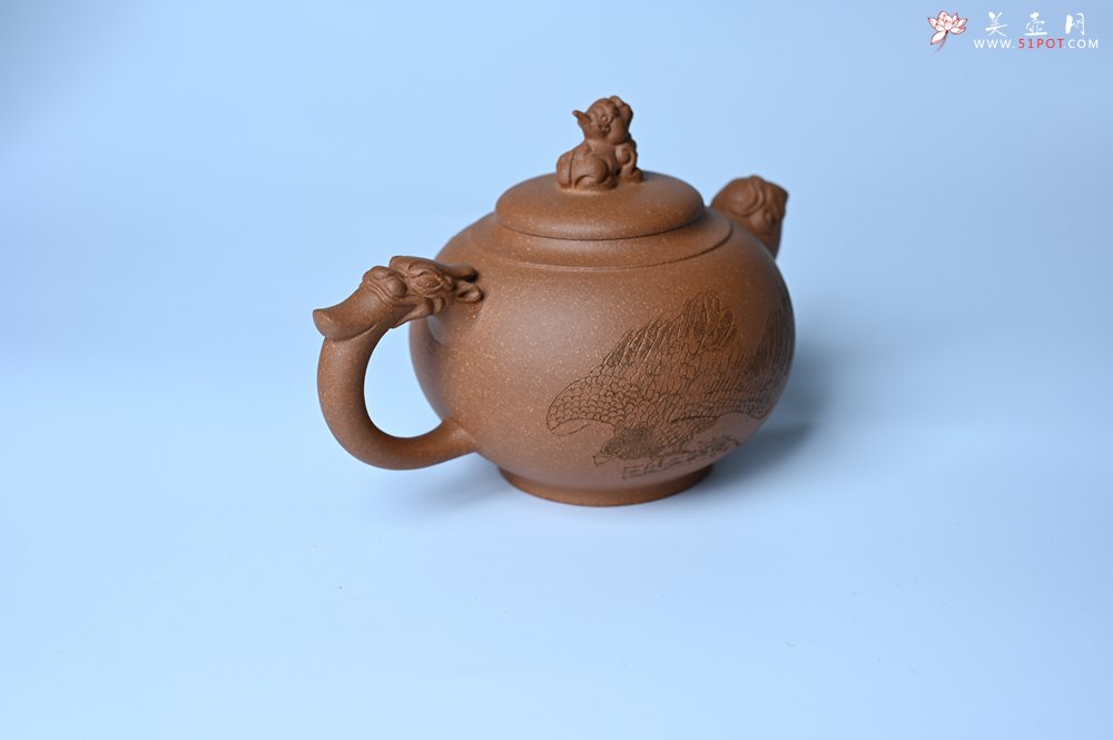 紫砂壶图片：美壶特惠 精致降坡泥祥瑞壶 茶人醉爱 - 美壶网