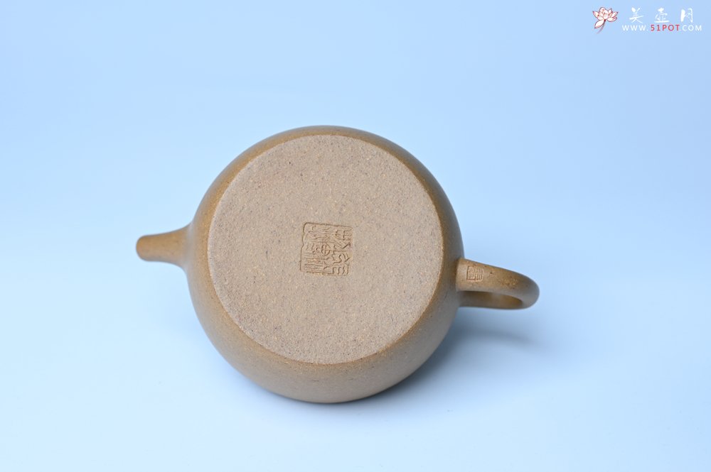 紫砂壶图片：美壶特惠全手工紫砂壶特好段泥桑扁壶 茶壶 茶具 单壶 - 美壶网