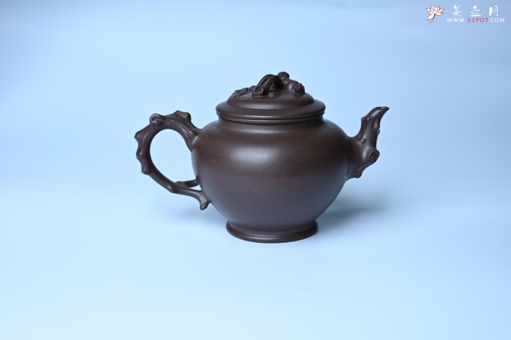 紫砂壶图片：潜力股赵老师 老紫泥全手工松鼠葡萄壶 茶人醉爱 - 美壶网