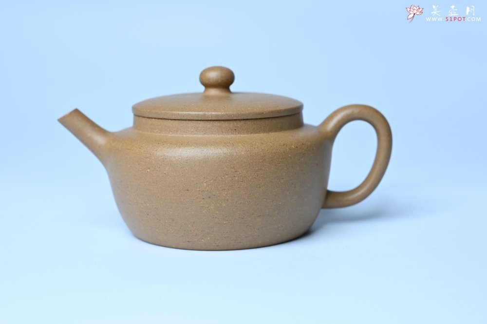 紫砂壶图片：美壶特惠全手工紫砂壶特好段泥桑扁壶 茶壶 茶具 单壶 - 美壶网