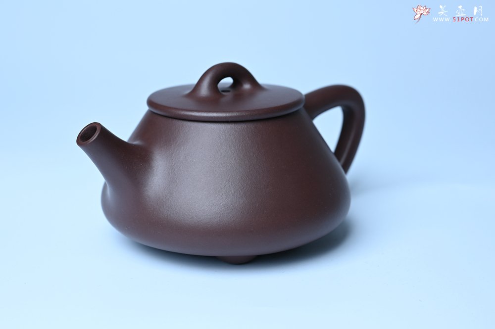 紫砂壶图片：潜力股周小培 特好全手工底槽清平盖石瓢茶壶  壶特好 期待与亲结缘 - 美壶网