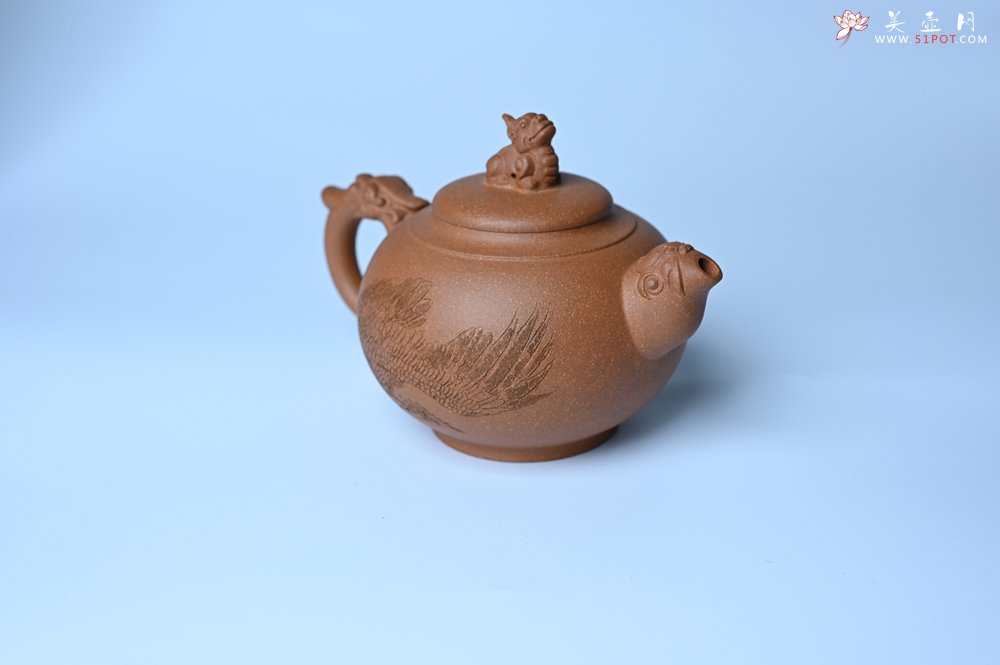 紫砂壶图片：美壶特惠 精致降坡泥祥瑞壶 茶人醉爱 - 美壶网