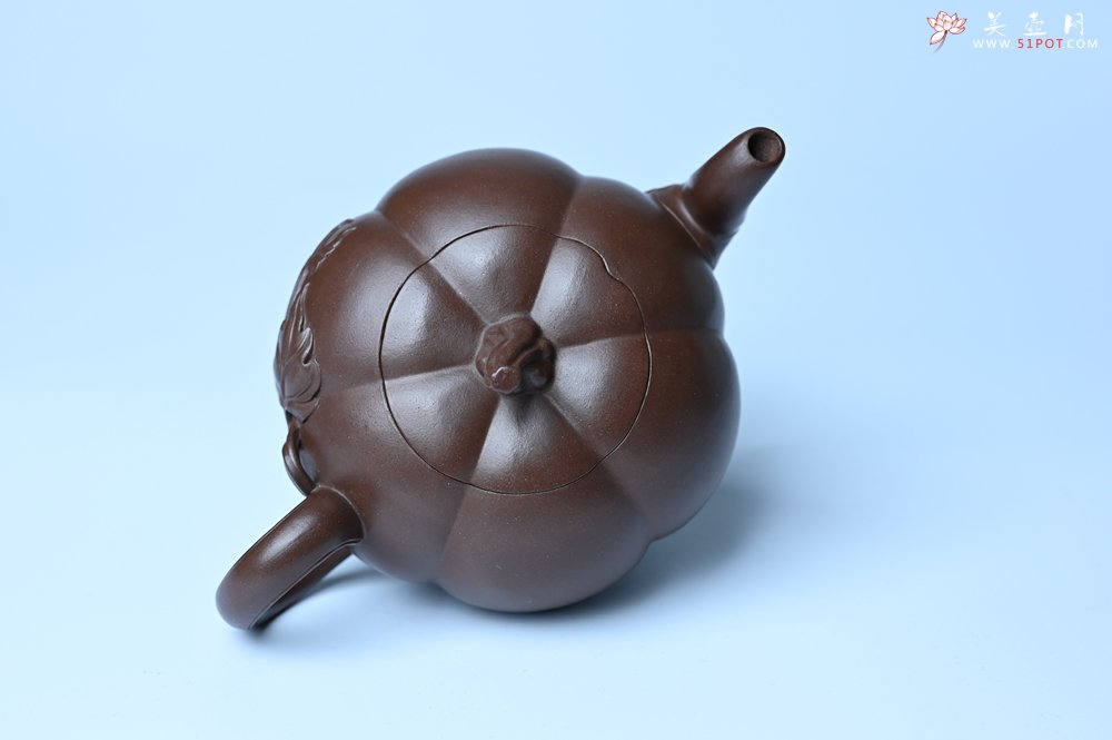 紫砂壶图片：美壶特惠 特好老紫泥南瓜壶 肌理丰富生动 茶人醉爱 - 美壶网