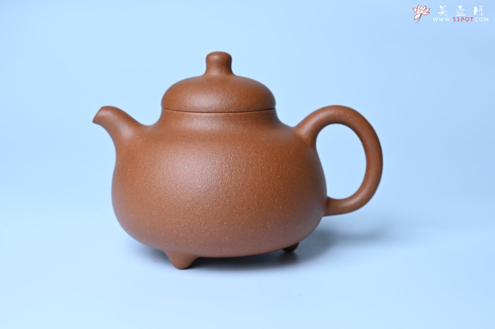 紫砂壶图片：美壶特惠 优质红降坡泥乳鼎壶 茶人醉爱 - 美壶网