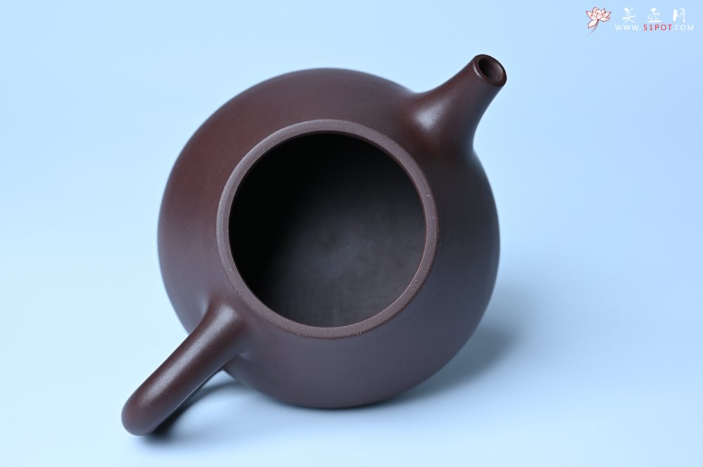 紫砂壶图片：潜力股周小培 特好全手工底槽清平盖石瓢茶壶  壶特好 期待与亲结缘 - 美壶网