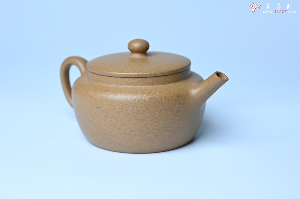 紫砂壶图片：美壶特惠全手工紫砂壶特好段泥桑扁壶 茶壶 茶具 单壶 - 美壶网