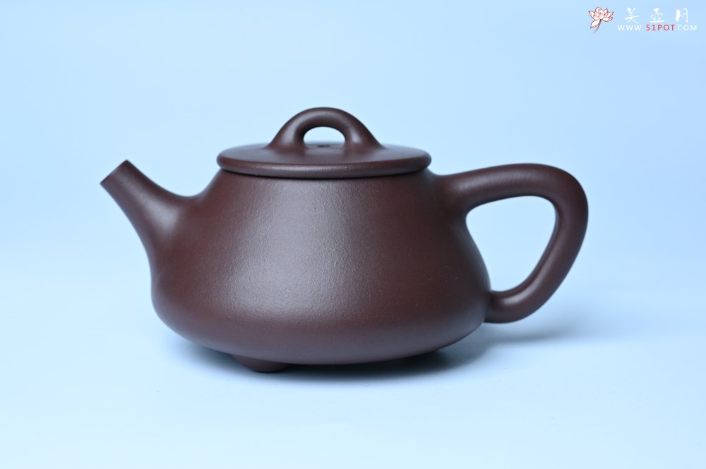 紫砂壶图片：潜力股周小培 特好全手工底槽清平盖石瓢茶壶  壶特好 期待与亲结缘 - 美壶网