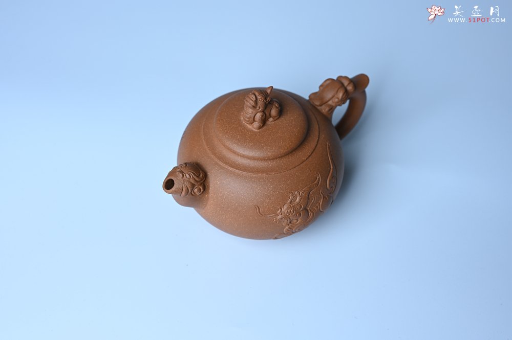 紫砂壶图片：美壶特惠 精致降坡泥祥瑞壶 茶人醉爱 - 美壶网