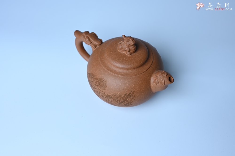 紫砂壶图片：美壶特惠 精致降坡泥祥瑞壶 茶人醉爱 - 美壶网