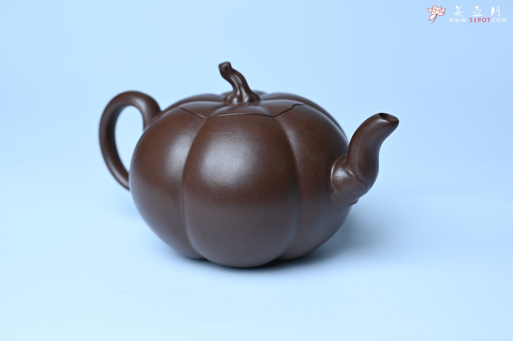 紫砂壶图片：美壶特惠 特好老紫泥南瓜壶 肌理丰富生动 茶人醉爱 - 美壶网