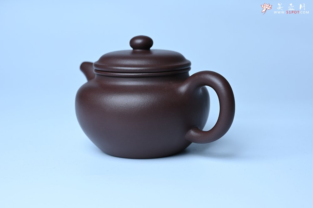紫砂壶图片：特好老紫泥全手工仿古壶 茶人醉爱 - 美壶网