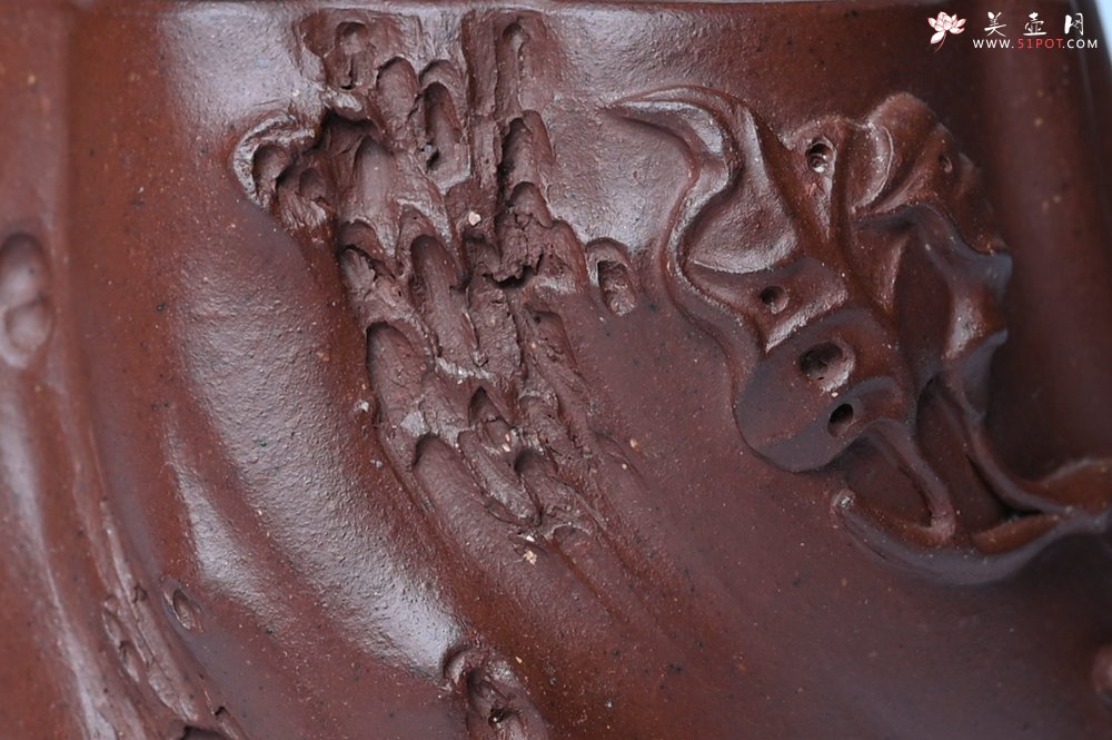 紫砂壶图片：美壶特惠 精品底槽青全手工留痕壶 细节生动 - 美壶网