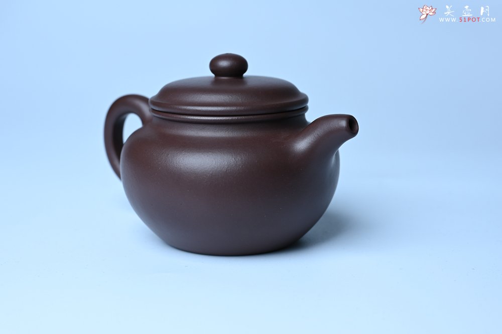 紫砂壶图片：特好老紫泥全手工仿古壶 茶人醉爱 - 美壶网