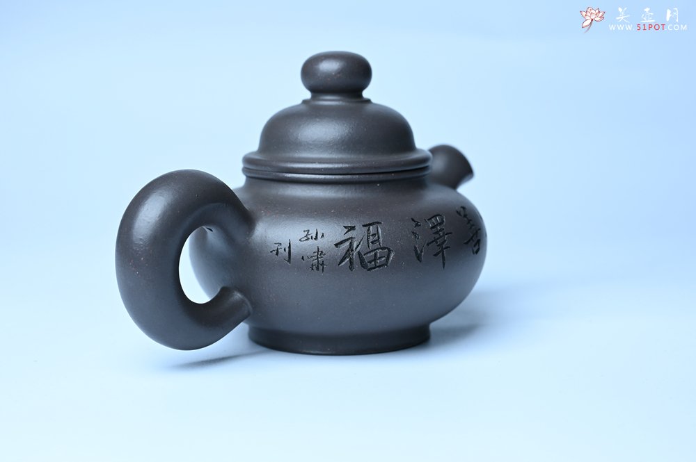 紫砂壶图片：美壶特惠 手工手制紫砂壶特好青灰泥松鼠壶 茶壶 茶具 单壶 - 美壶网