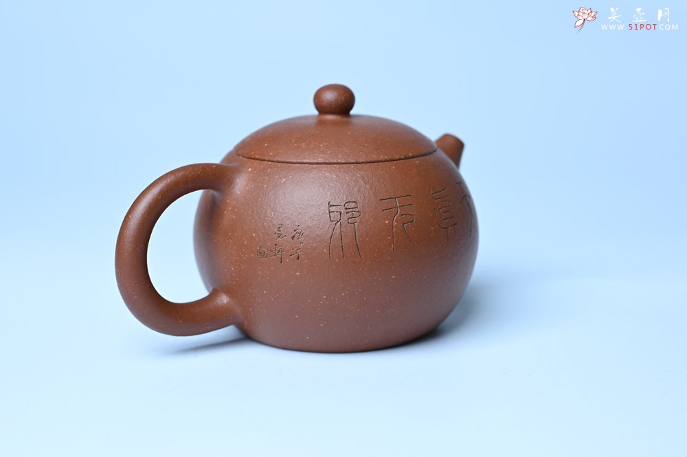 紫砂壶图片：油润降坡泥全手工小品西施壶  装饰童子图 天真无邪 - 美壶网