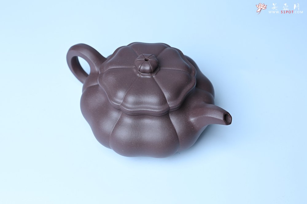紫砂壶图片：美壶特惠 紫砂壶手工手制优质紫泥葵仿古壶 茶人醉爱 - 美壶网