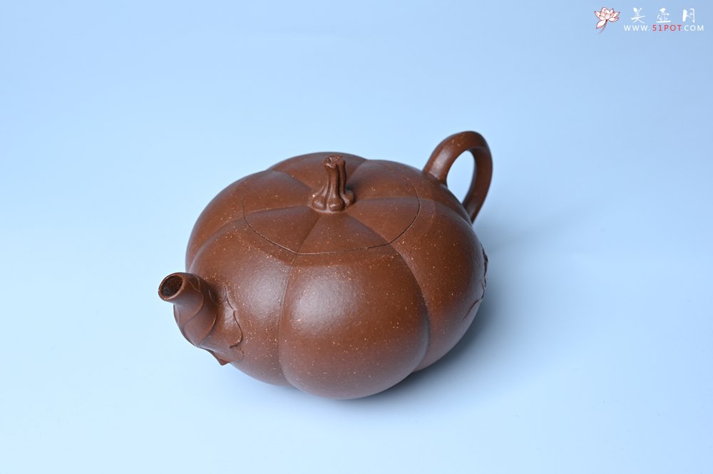 紫砂壶图片：美壶特惠 特好降坡泥南瓜壶 肌理丰富生动 茶人醉爱 - 美壶网