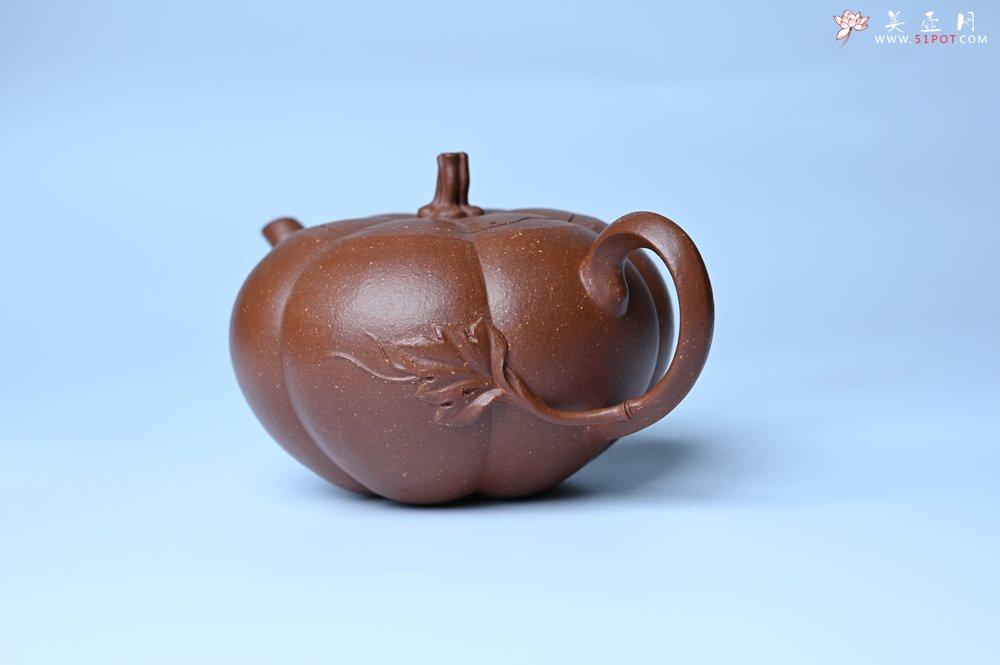 紫砂壶图片：美壶特惠 特好降坡泥南瓜壶 肌理丰富生动 茶人醉爱 - 美壶网