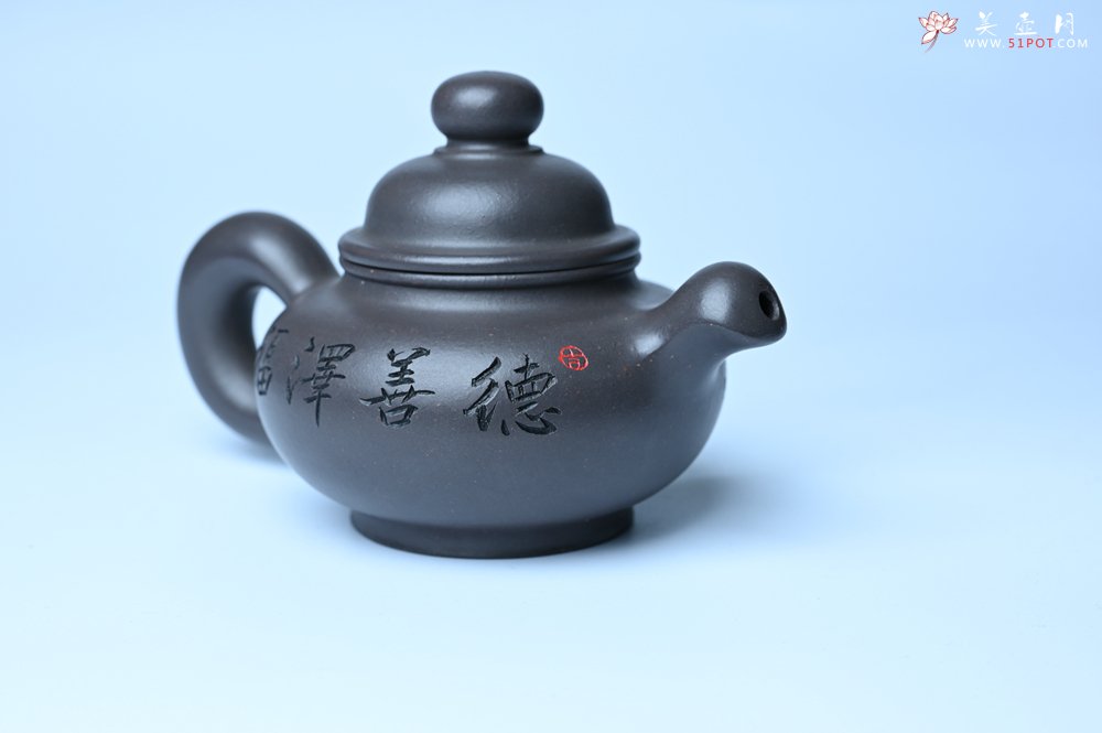 紫砂壶图片：美壶特惠 手工手制紫砂壶特好青灰泥松鼠壶 茶壶 茶具 单壶 - 美壶网